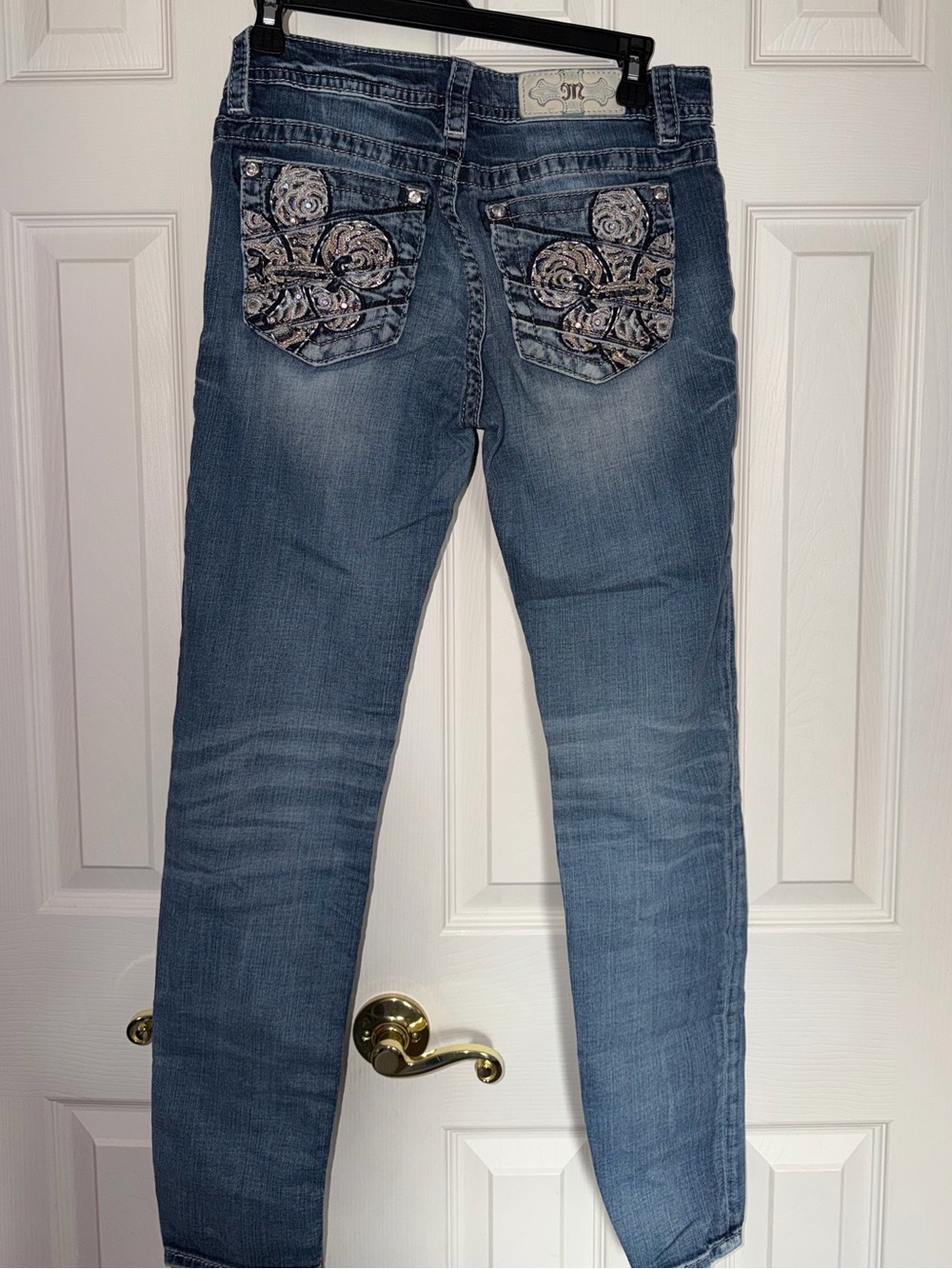 Miss Me Distressed Light Blue Skinny Jeans